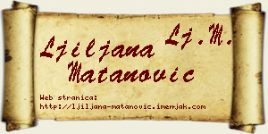 Ljiljana Matanović vizit kartica